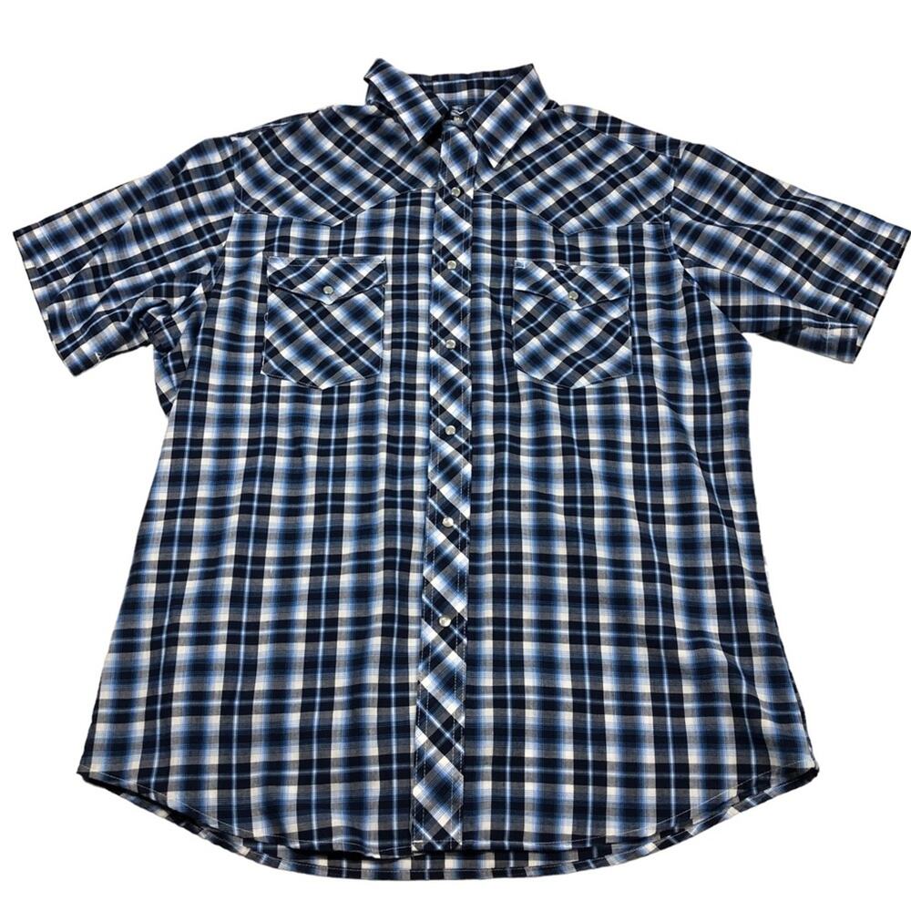 Wrangler snap short sleeve shirt large